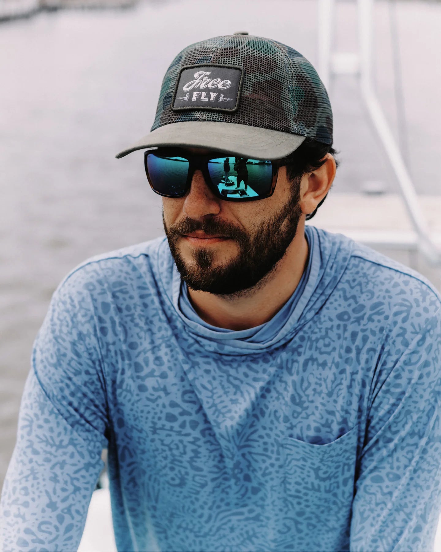 Free Fly Outfitter's Mesh Patch Trucker Hat VINTAGE