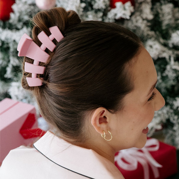 Teleties Classic Hair Clip Large MERRY PINKMAS