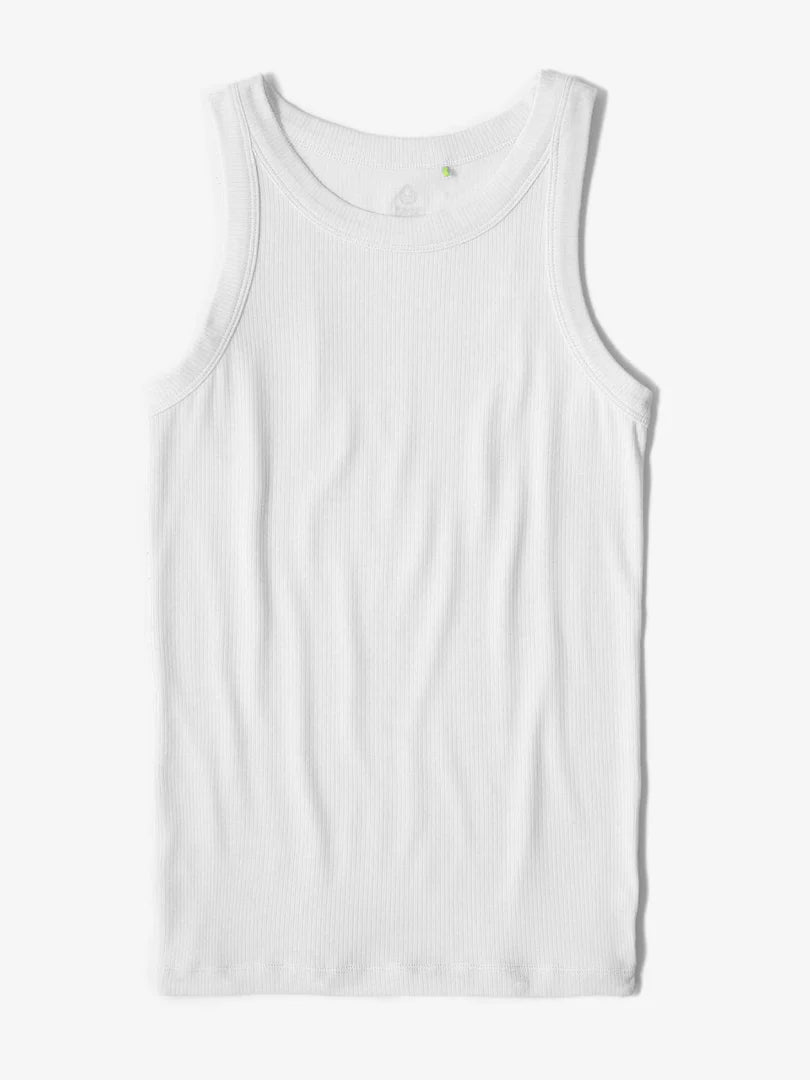 Tasc W MicroLuxe Rib Tank WHITE
