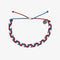 Pura Vida Braided Bracelet RED WHITE & BLUE