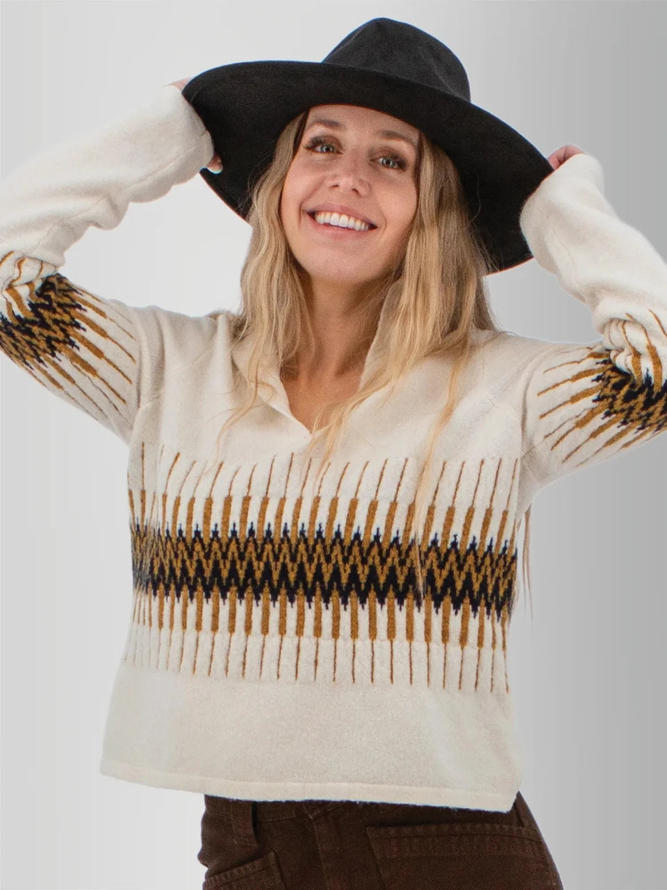 Old Ranch W Snowdrop Sweater SNOW WHITE