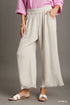 Umgee W Linen Fray Pant OATMEAL