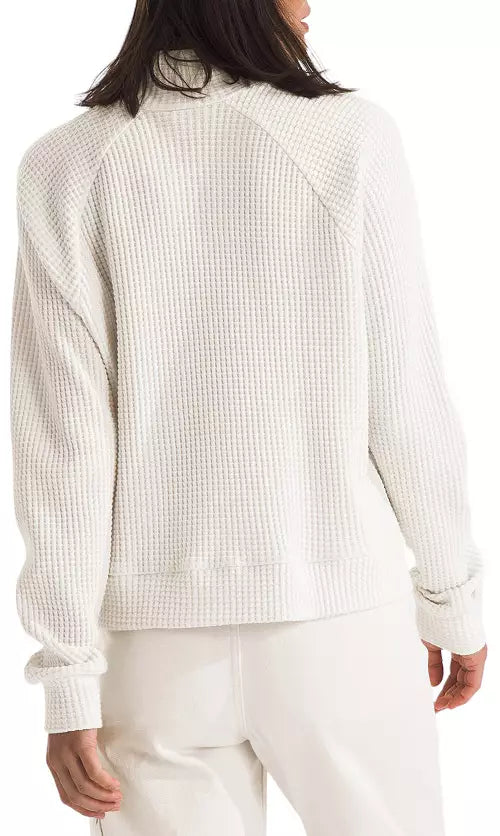 The North Face W LS Chabot Mock Neck WHITE DUNE