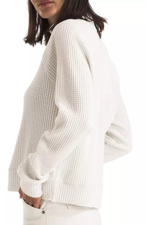 The North Face W LS Chabot Mock Neck WHITE DUNE