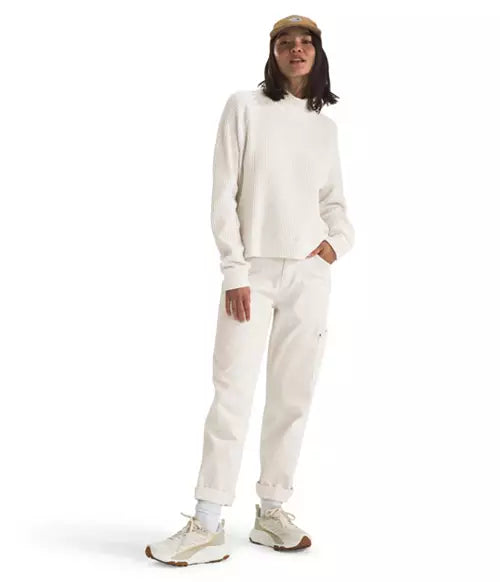 The North Face W LS Chabot Mock Neck WHITE DUNE