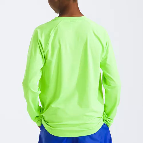 The North Face Boys LS Sun Tee SAFETY GREEN