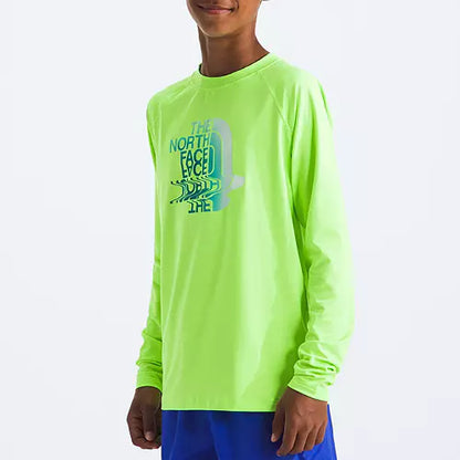 The North Face Boys LS Sun Tee SAFETY GREEN