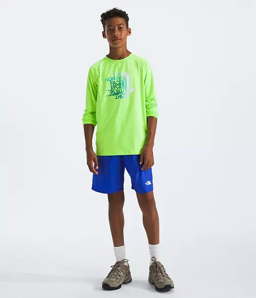 The North Face Boys LS Sun Tee SAFETY GREEN