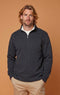 North River M 1/4 Zip Waffle Knit w/Sherpa Lined OMBRE HEATHER