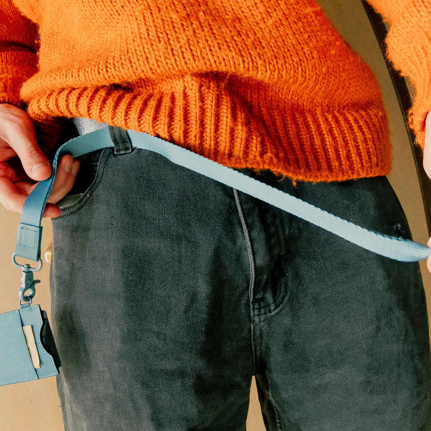 Thread Neck Lanyard SURF BLUE
