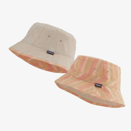 Patagonia Reversible Island Hemp Bucket Hat CALI STRIPE:SUNFADE PINK