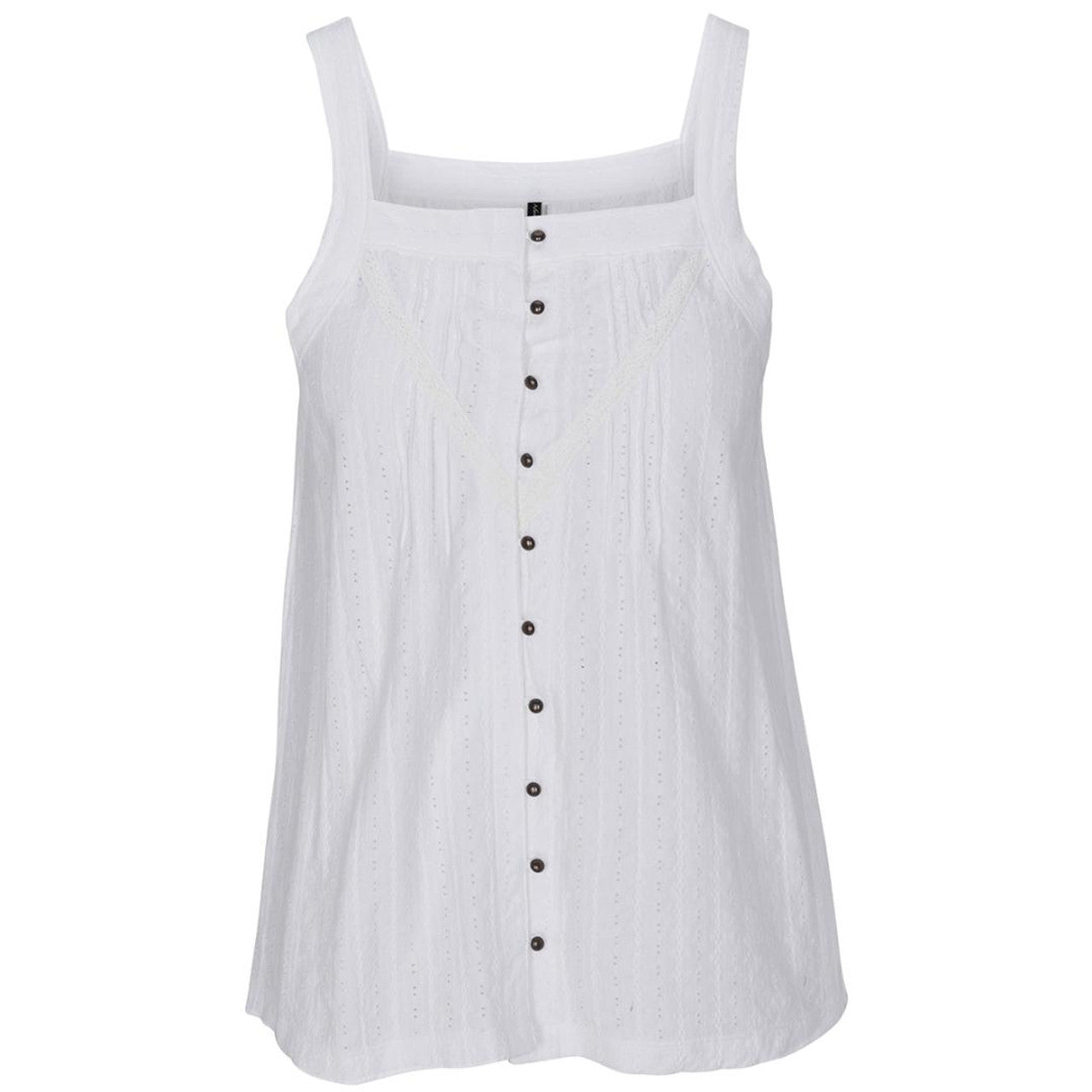 North River W Jacquard Square Neck Tank WHITE