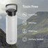 Nuataaq 34 oz Carabiner Water Bottle MIST GRAY
