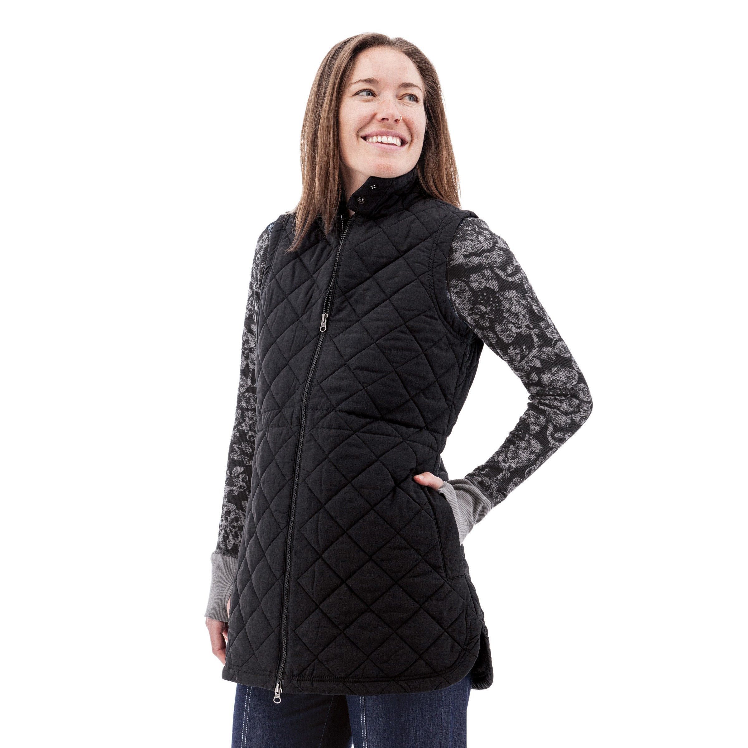 Aventura W Flurry Quilted Vest BLACK