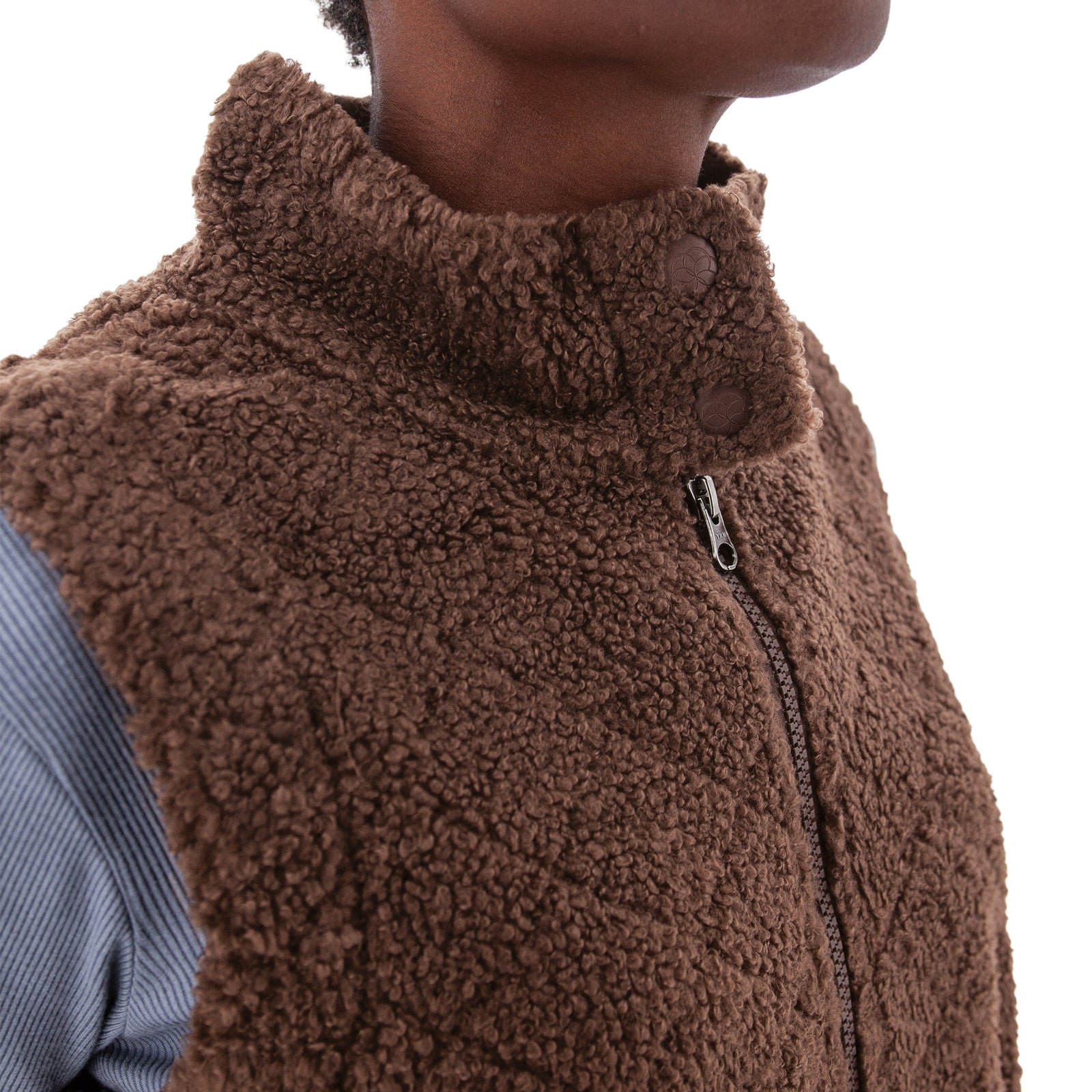 Aventura W Solstice Fleece Long Vest CHESTNUT