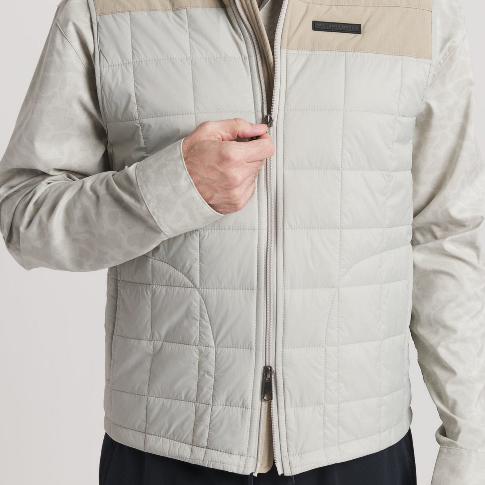 Southern Marsh M Falcon Hill Quilted Vest AUDUBON TAN
