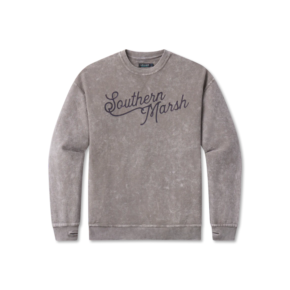 Southern Marsh W Sunday Morning Sweater Vintage Cord Crew ASH GREY