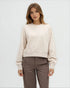 tentree W Bluffs Cropped Crew PALE OAK HEATHER
