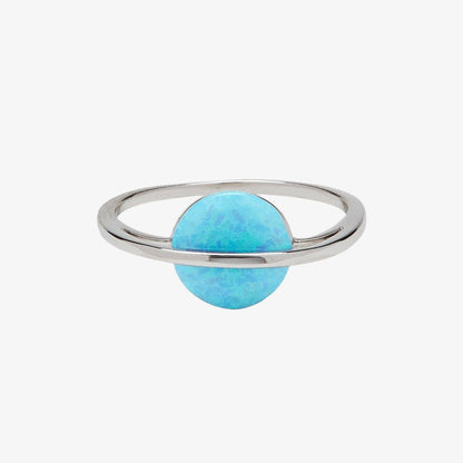 Pura Vida Opal Saturn Ring SILVER