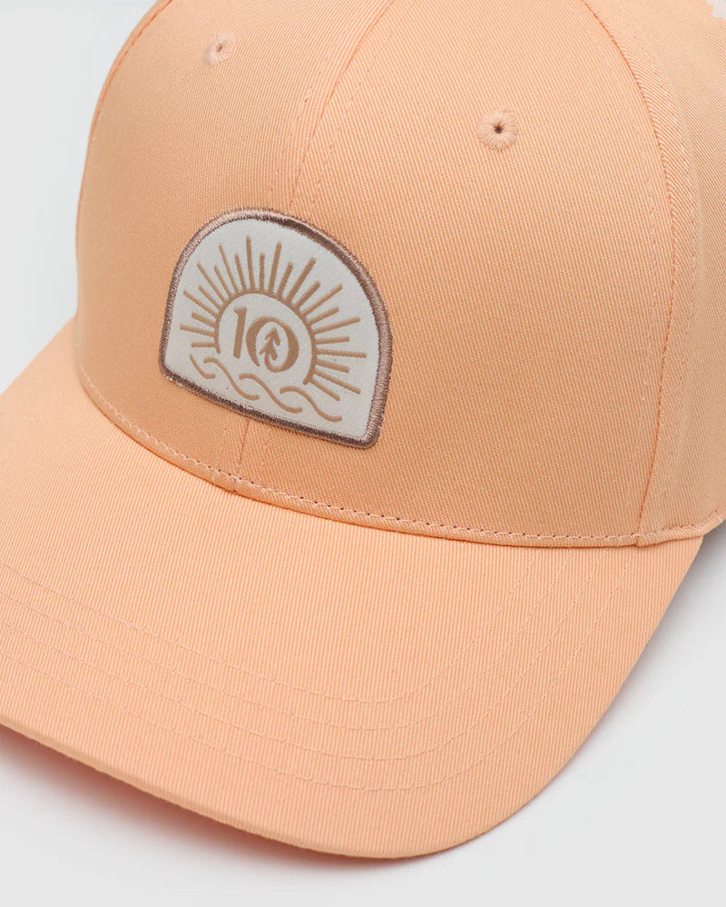 tentree Sunrise Logo Elevation Hat ORANGE SHERBET / WHITE PAK