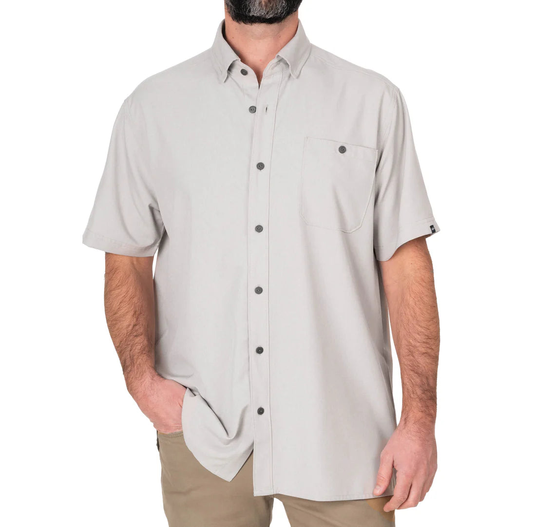 Fish Hippie M SS Flatwater Sport Shirt BONE
