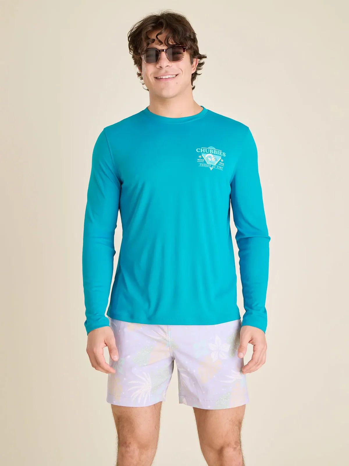 Chubbies M LS Sun Crew BOARDWALK EMPEROR