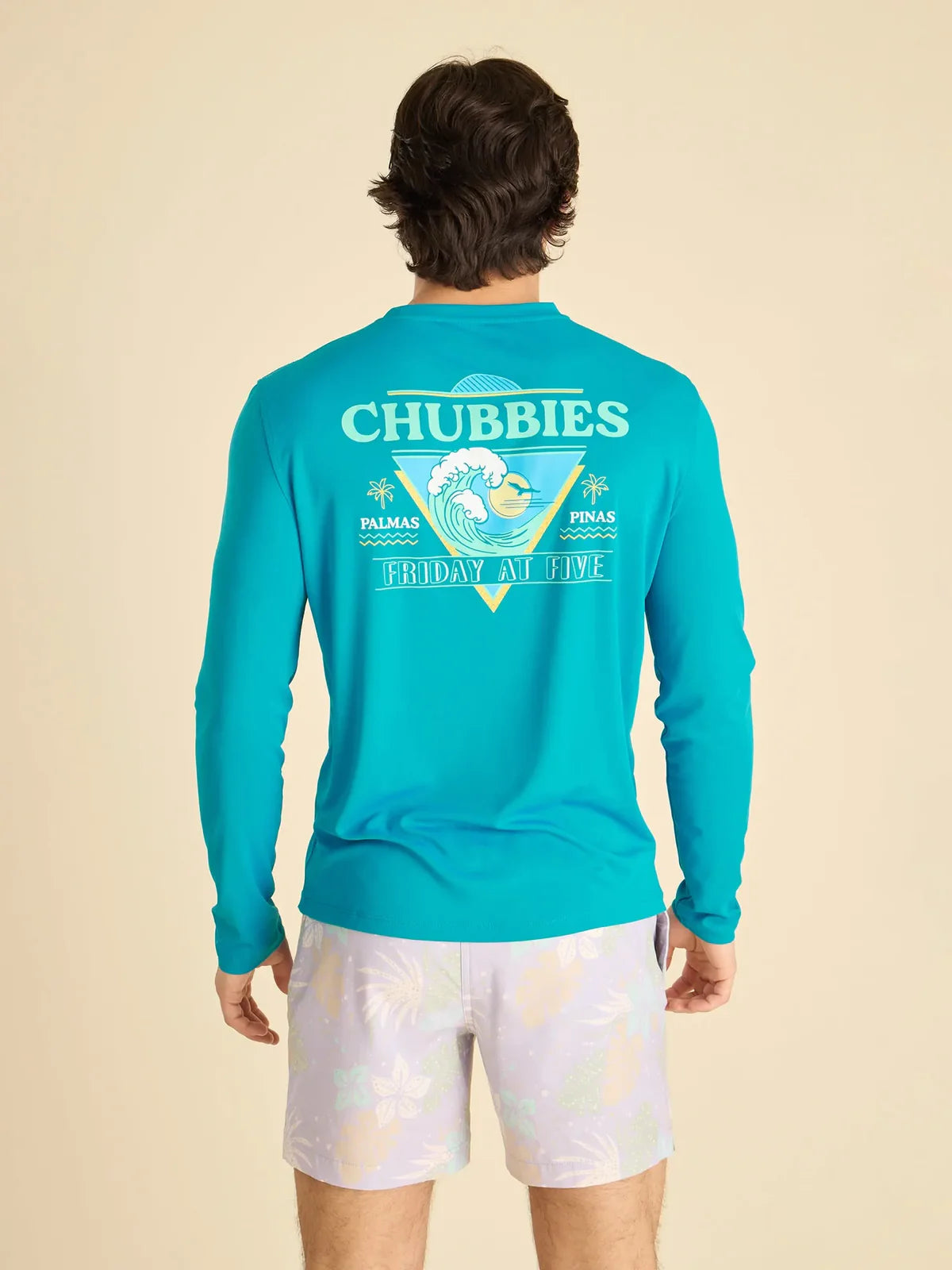 Chubbies M LS Sun Crew BOARDWALK EMPEROR