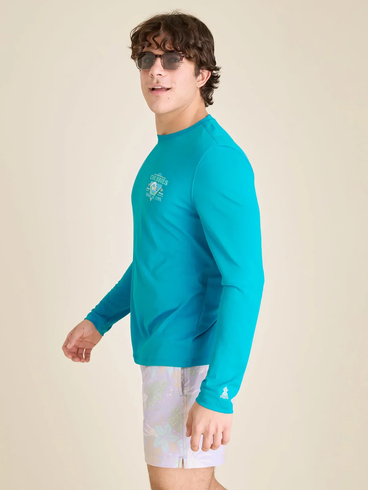 Chubbies M LS Sun Crew BOARDWALK EMPEROR