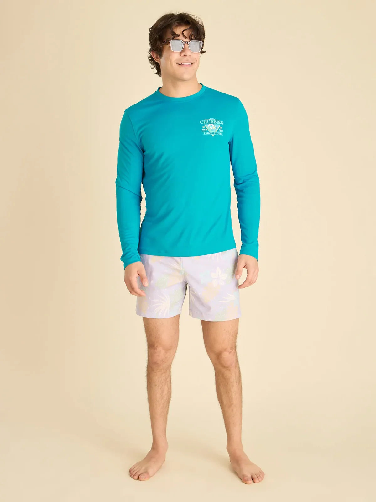 Chubbies M LS Sun Crew BOARDWALK EMPEROR