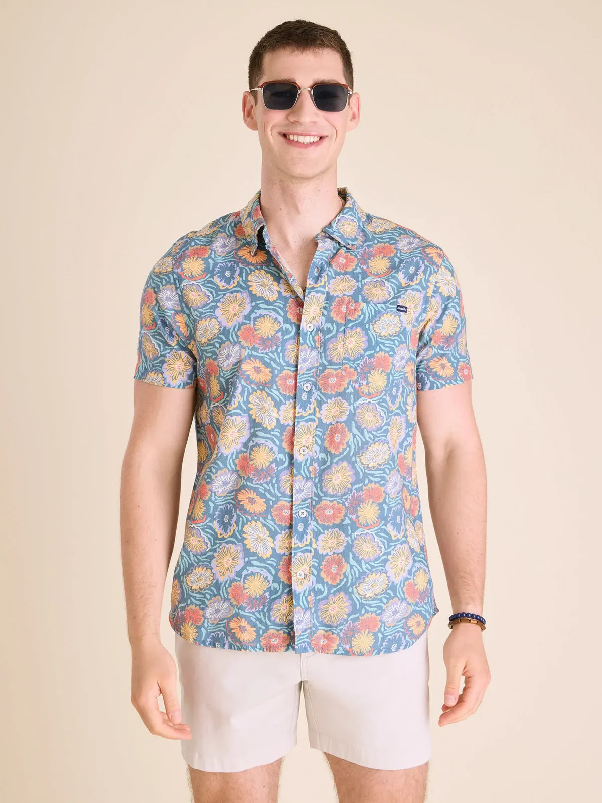 Chubbies M SS Resort Weave Friday Shirt DAISY DAYDREAM