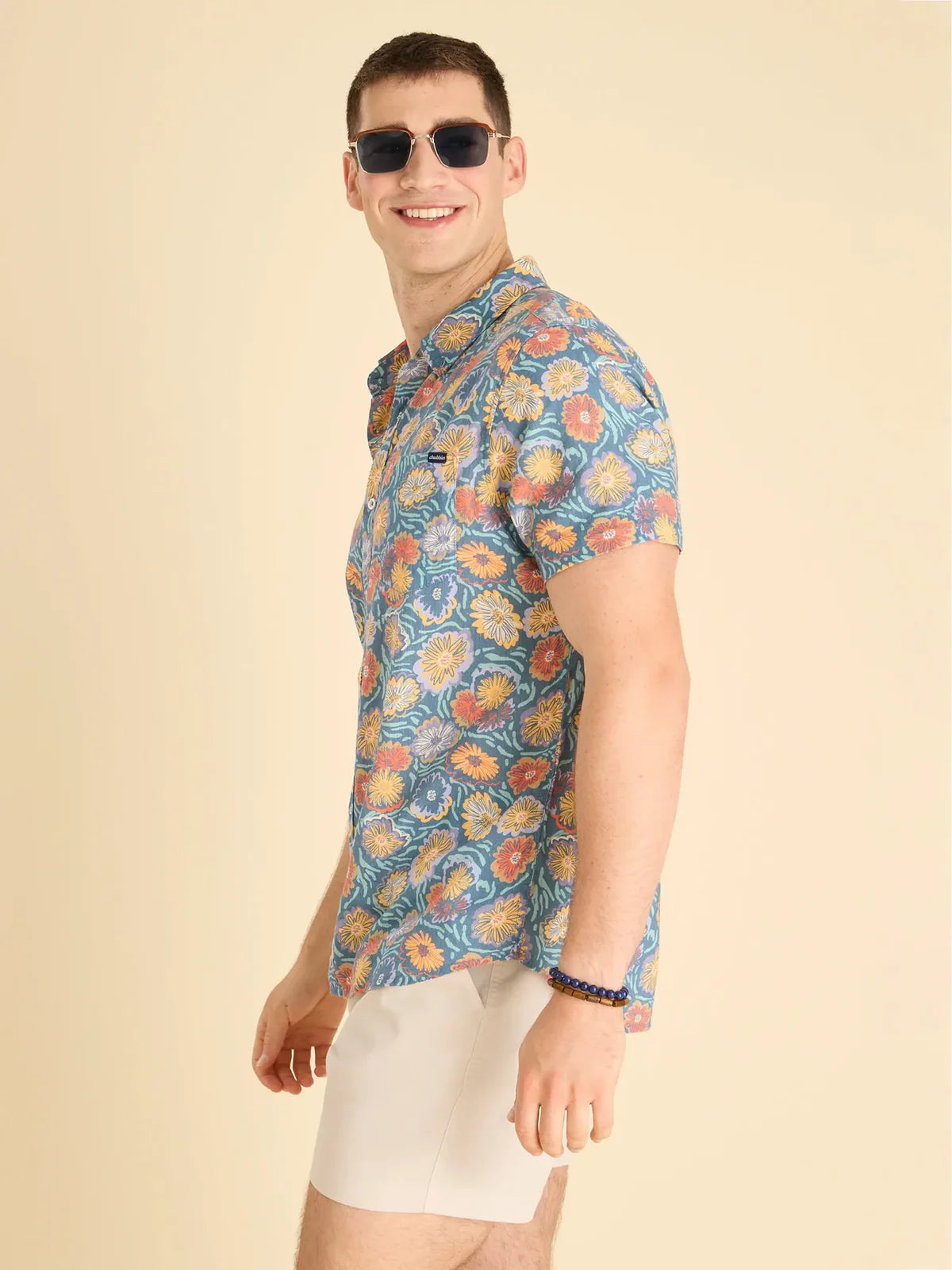 Chubbies M SS Resort Weave Friday Shirt DAISY DAYDREAM