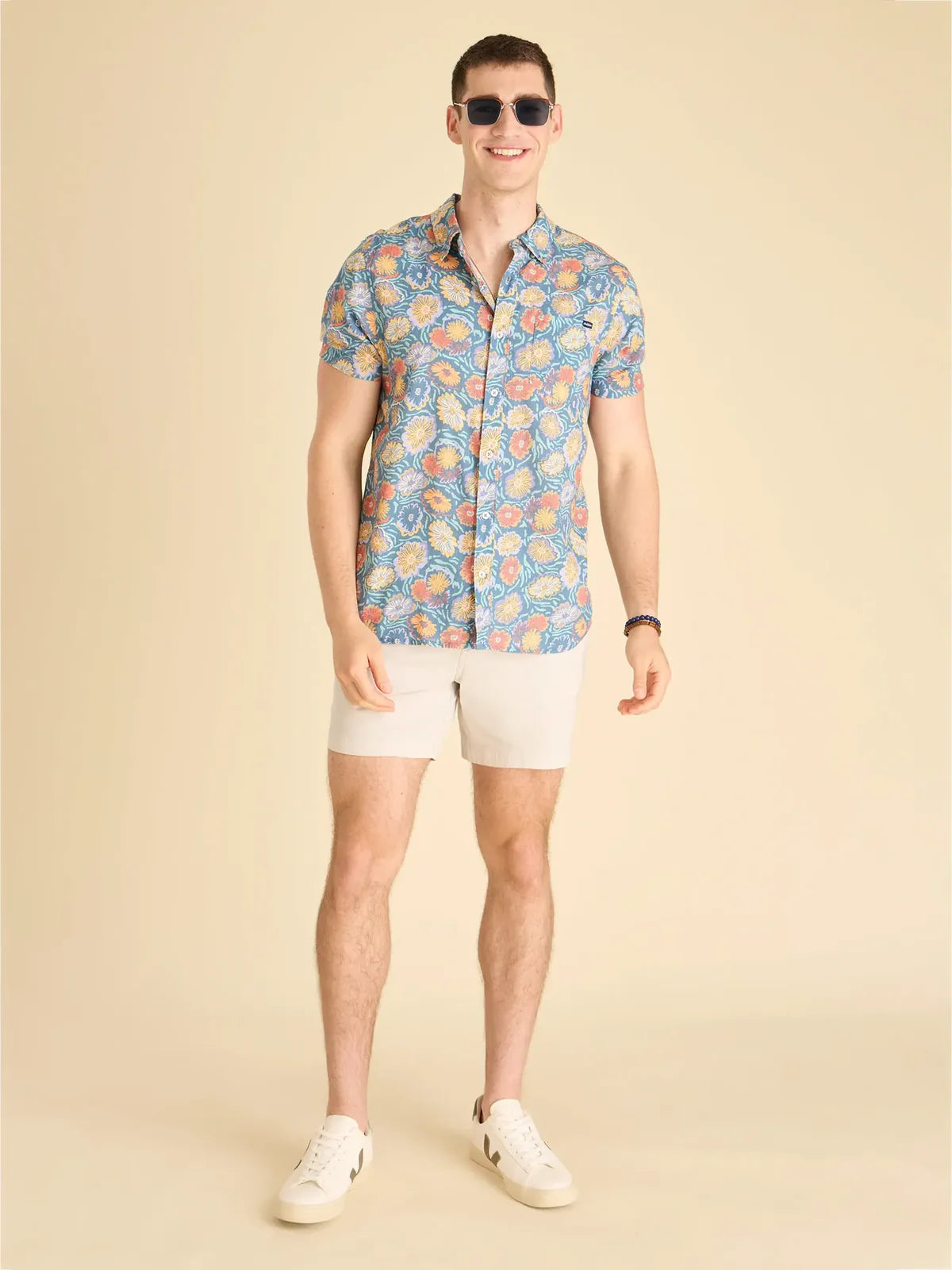 Chubbies M SS Resort Weave Friday Shirt DAISY DAYDREAM