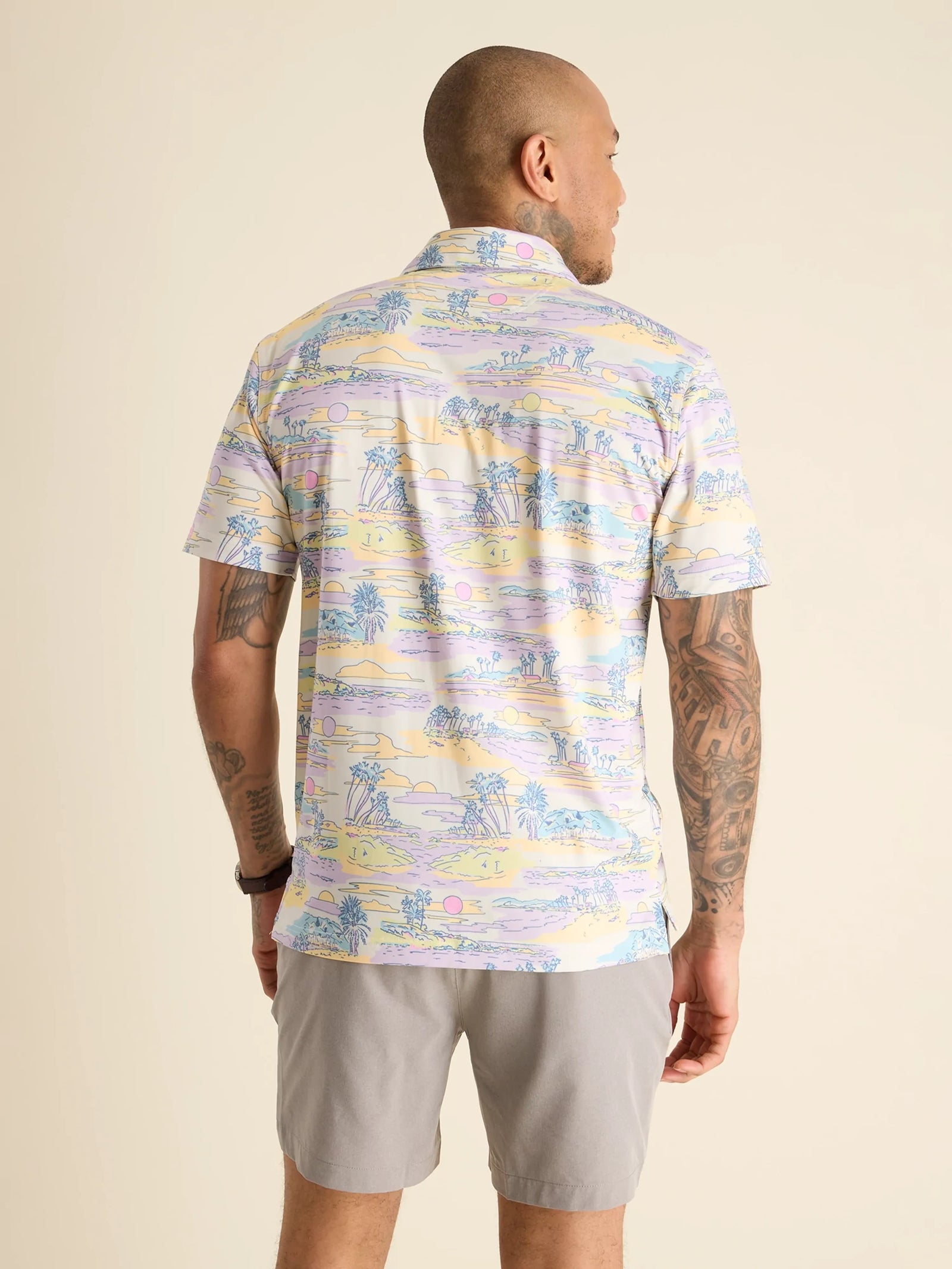Chubbies M SS Performance Polo THE KISS AND PASTEL
