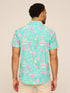 Chubbies M Friday Perf Shirt SINGLE READY TO FLAMINGO TEAL
