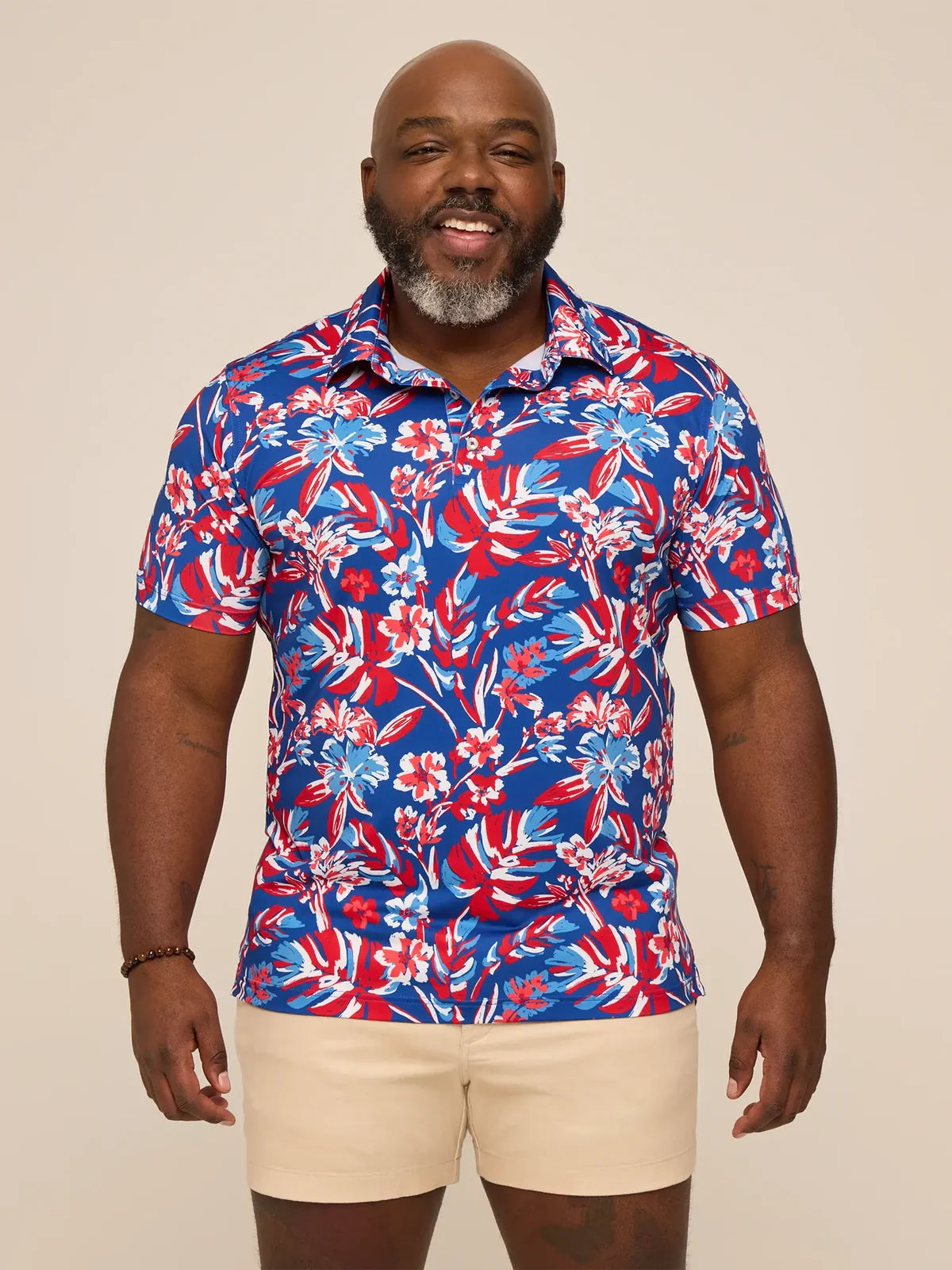 Chubbies M Performance Polo STAR SPANGLED BLOOM