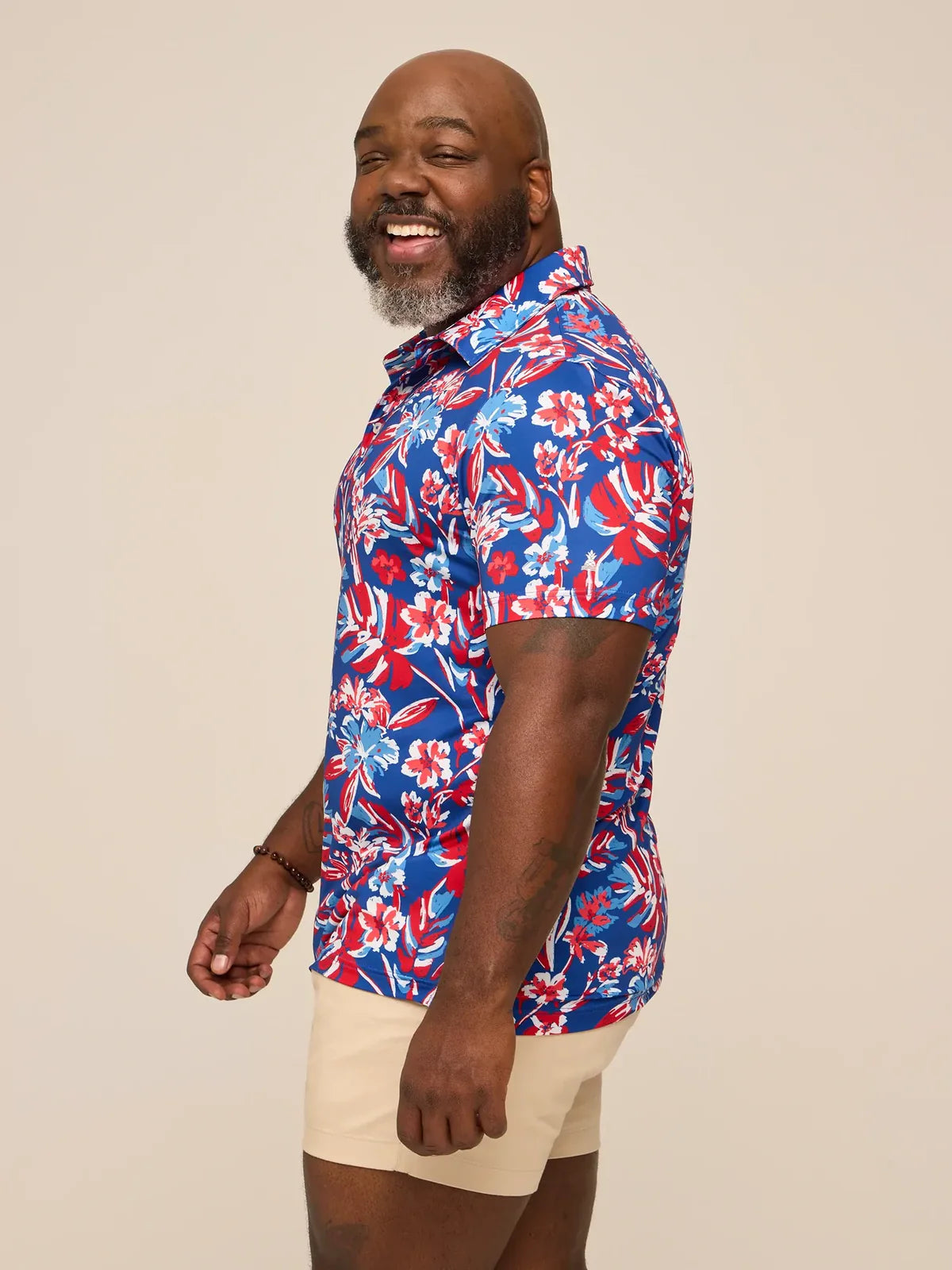 Chubbies M Performance Polo STAR SPANGLED BLOOM