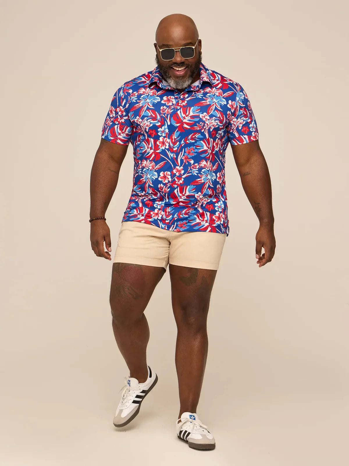 Chubbies M Performance Polo STAR SPANGLED BLOOM