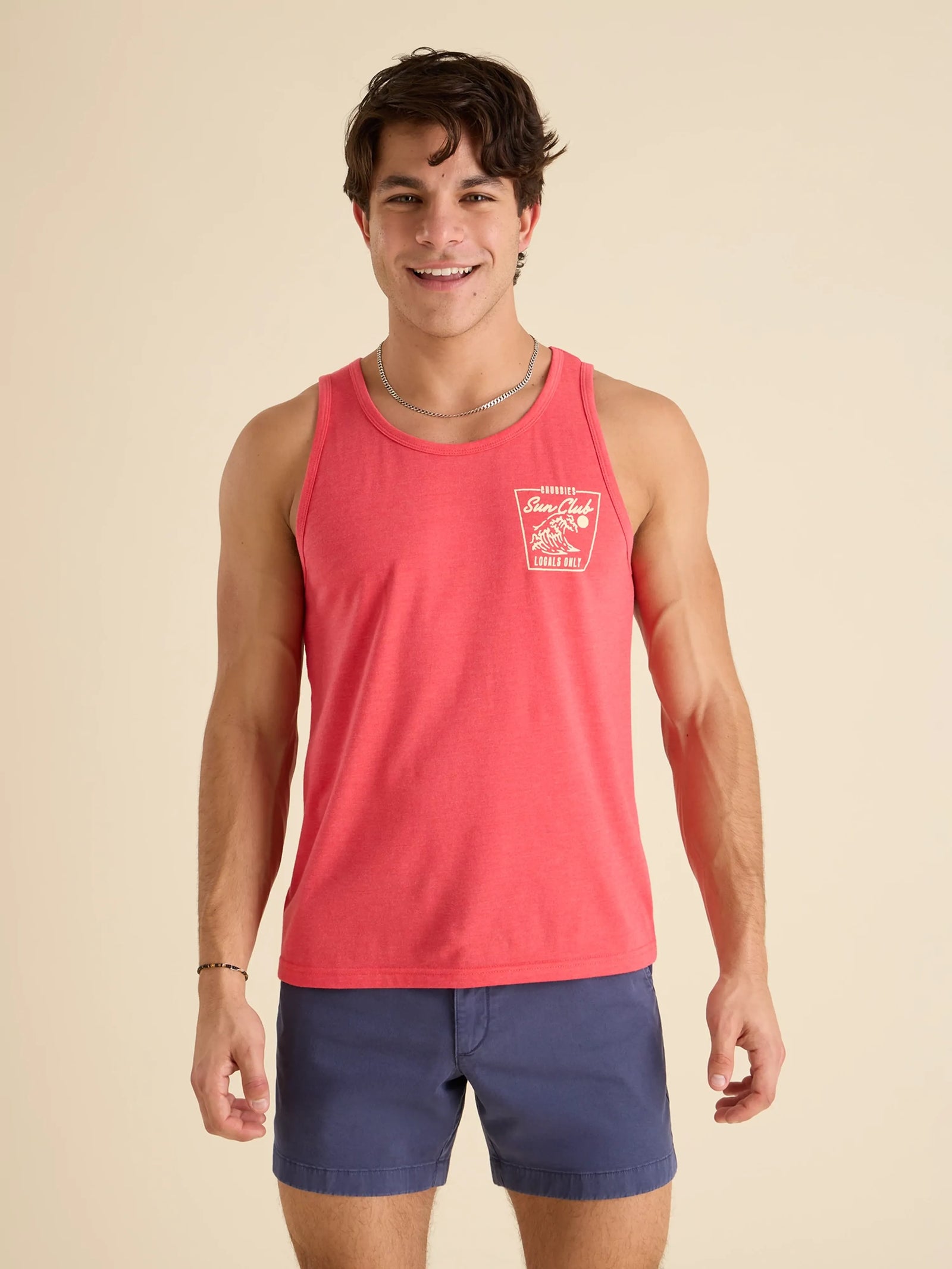 Chubbies M Tank The Sun Club RED