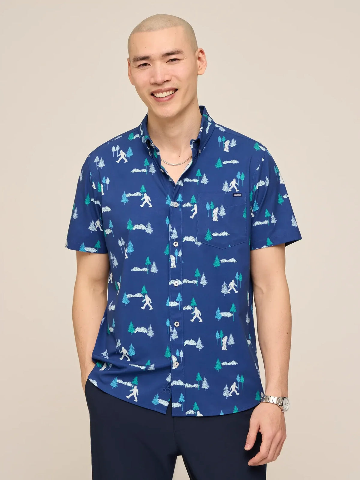 Chubbies M Performance Friday Shirt THE YETI OR NOT