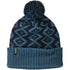 Patagonia Powder Town Beanie Perennial Pinecone WAVY BLUE