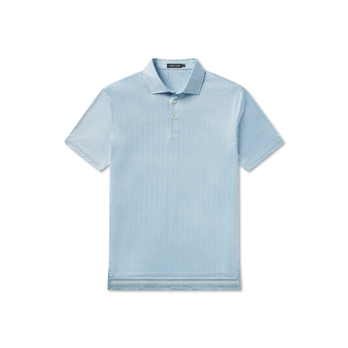 Southern Marsh M Flyline Performance Polo Oysters & Lemons FRENCH BLUE