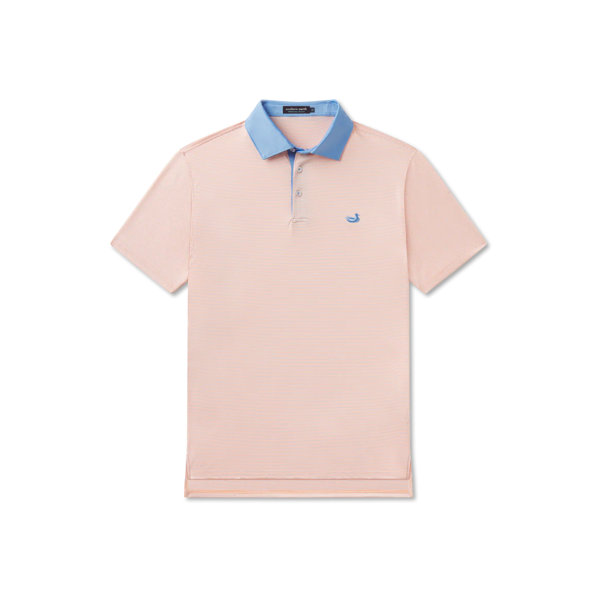 Southern Marsh M Bermuda Polo Hampton Stripe PEACH/ WHITE