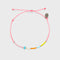 Pura Vida Wonderland Seed Bead Anklet PINK