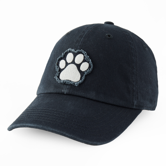 Life is Good Textured Chill Cap Paw Print JET BLACK