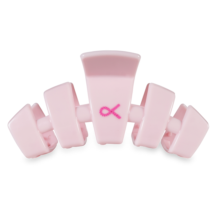 Teleties Classic Hair Clip Large PINK RIBBON POWER