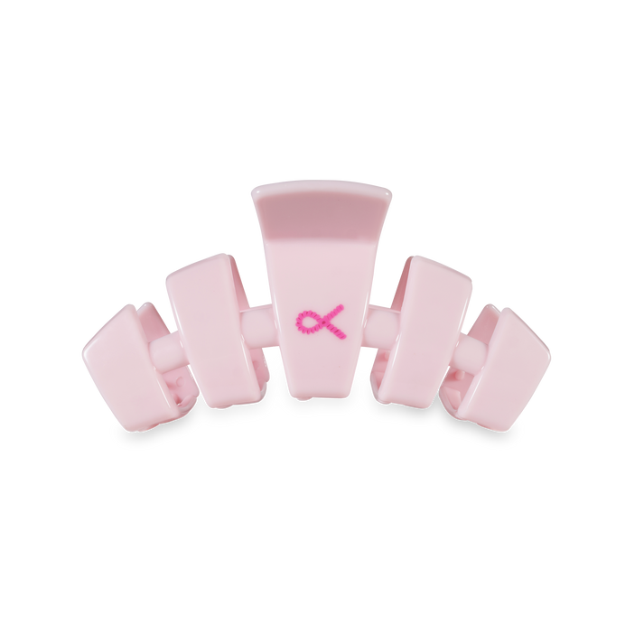 Teleties Medium Classic Hair Clip PINK RIBBON POWER