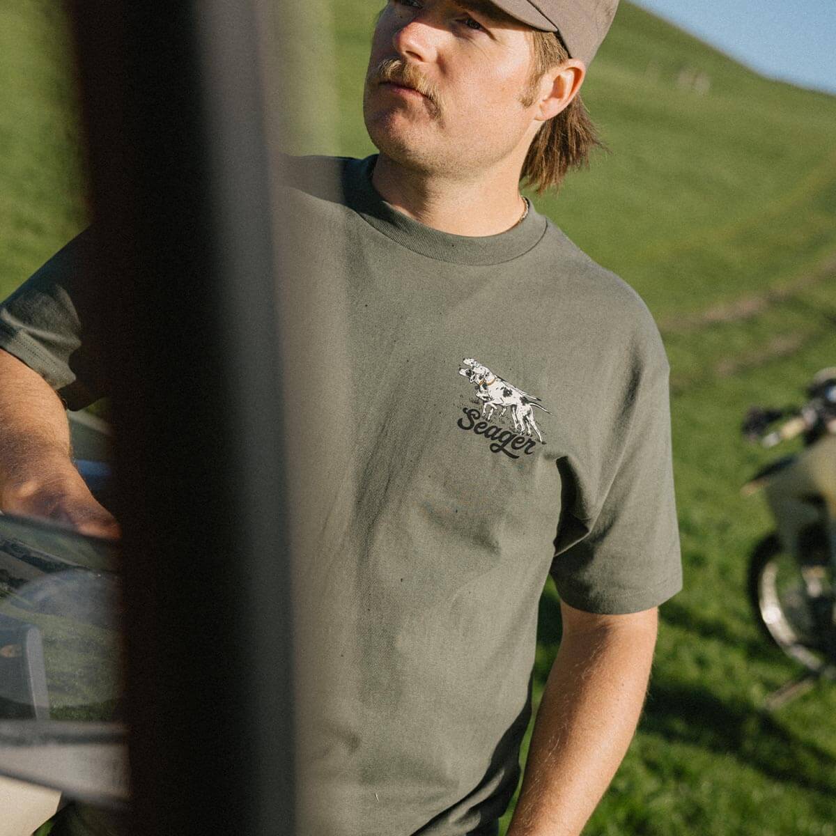 Seager M SS Pointer Tee SURPLUS GREEN