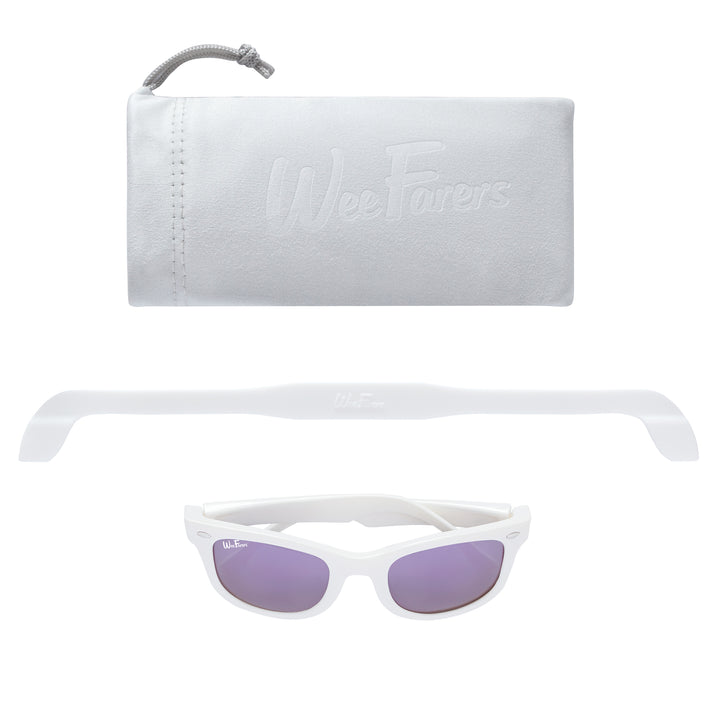 WeeFarers Polarized Sunglasses WHITE/PURPLE