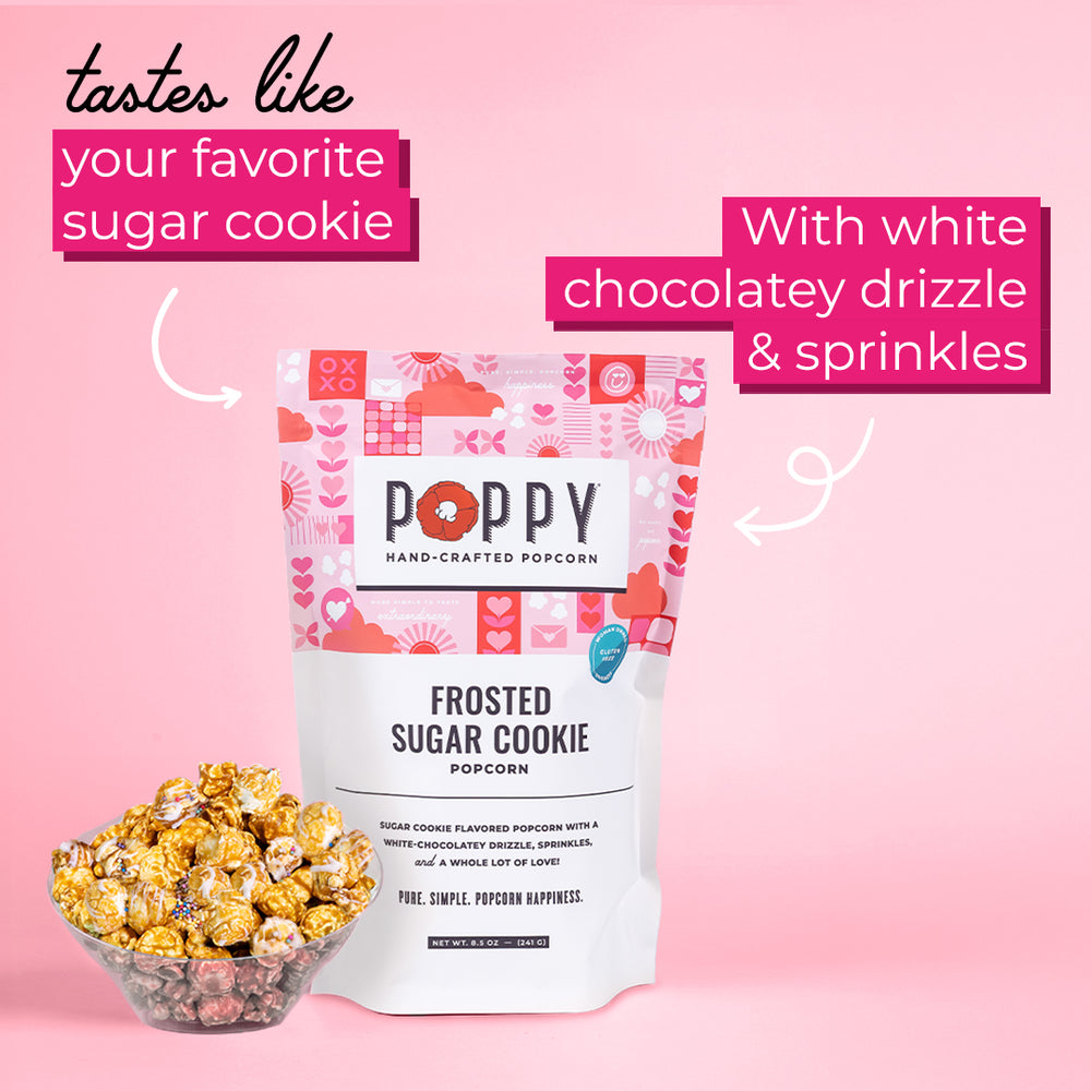 Poppy Frosted Sugar Cookie Popcorn