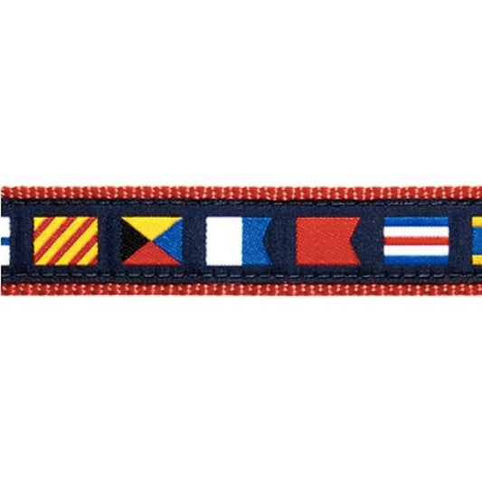 Preston Dog Collar A-Z Code Flags NAVY